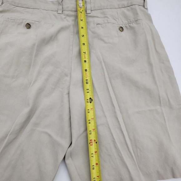 TOMMY BAHAMA Men's Size 36 (35) Silk Khaki Pleated Shorts Golf Casual Vacation - Picture 5 of 6